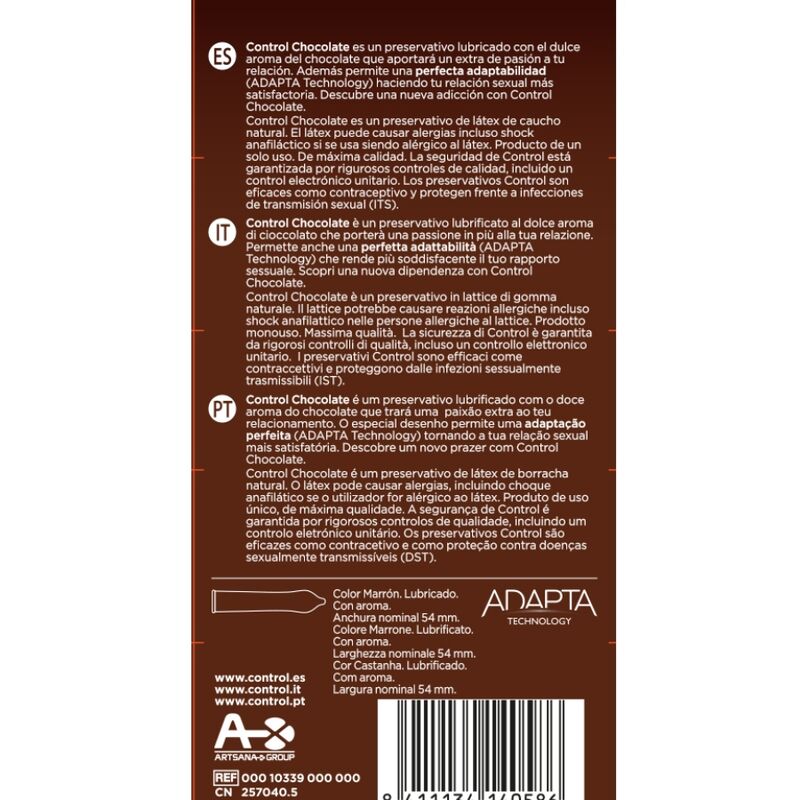 Comprar CONTROL Preservativos Sabor Chocolate 12 Unidades – Lubricados Para Momentos De Intimidad Deliciosos-PRESERVATIVOS-Noxtic
