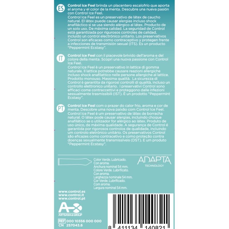 Comprar CONTROL Ice Feel Preservativos Efecto Frío – Frescura Innovadora Para Momentos Inolvidables-PRESERVATIVOS-Noxtic