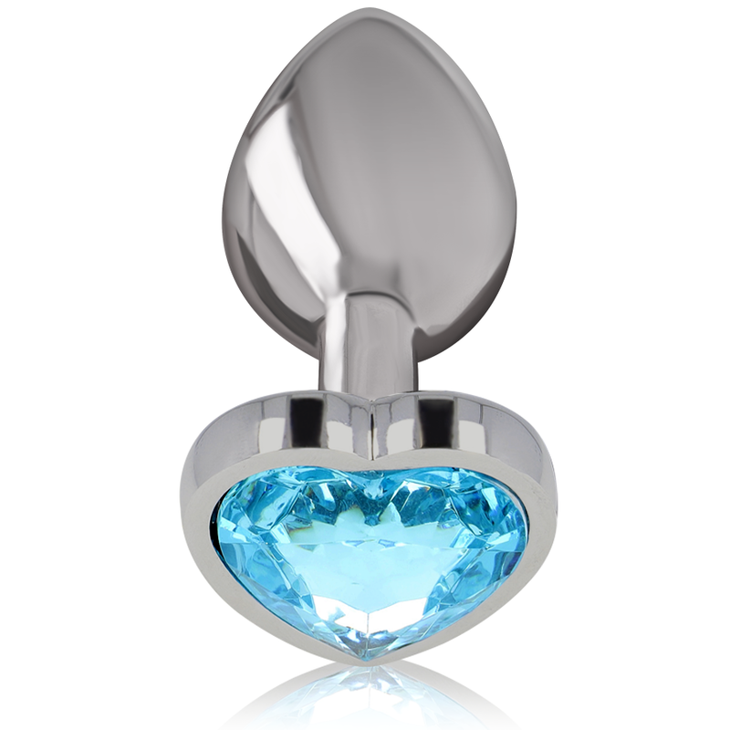 Comprar INTENSE Plug Anal Metal Aluminio Corazón Azul Talla M – Diseño Elegante Para Placer Intimo Con Estilo-Noxtic