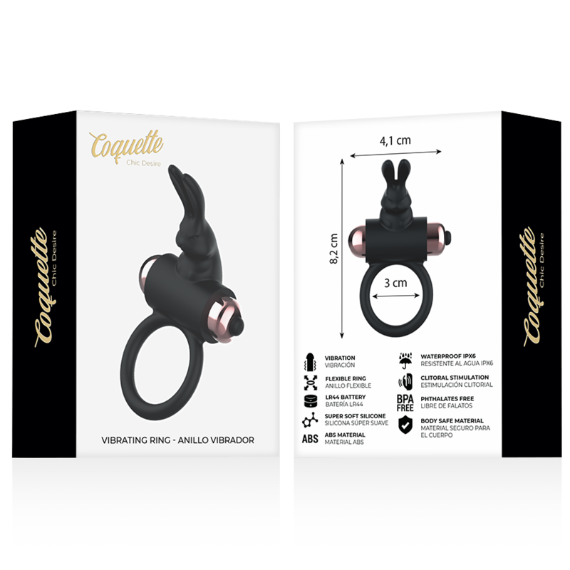 Comprar COQUETTE Chic Desire – Anillo Vibrador Elegante Para Potenciar La Intimidad-Noxtic
