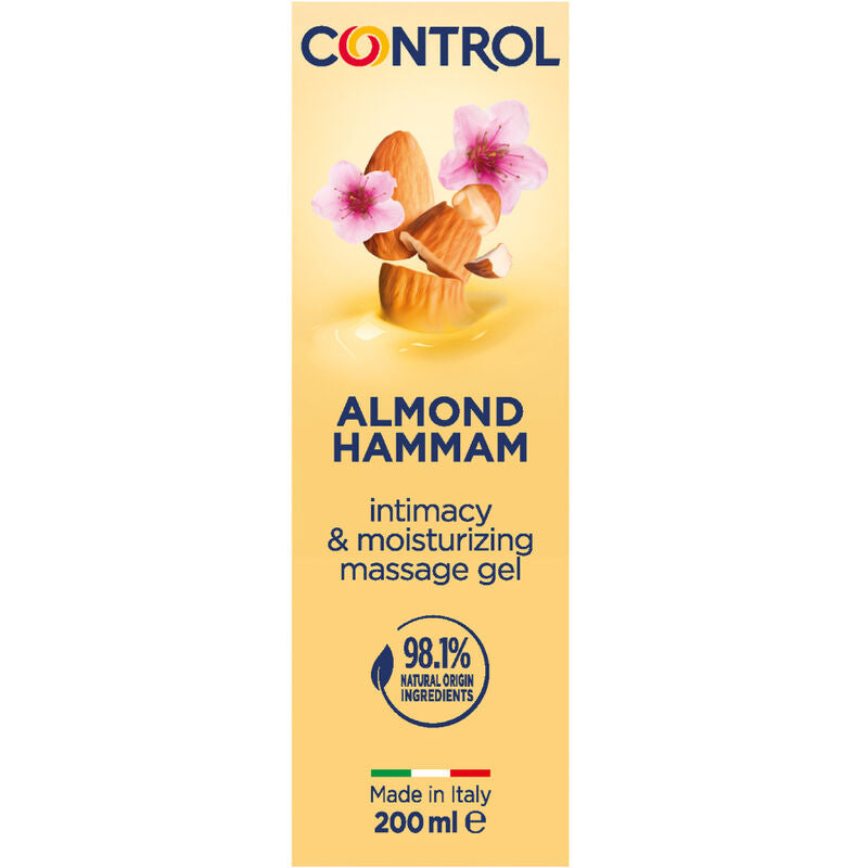 CONTROL Gel da massaggio 3 in 1 al latte di mandorla 200 ml – Gel idratante con ingredienti naturali per un rilassamento sensuale