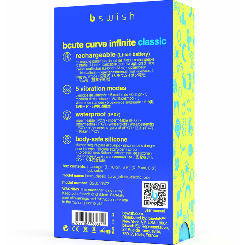Comprar B SWISH Bcute Curve Infinite Classic – Vibrador Recargable Con Diseño Ergonómico De Silicona-Noxtic