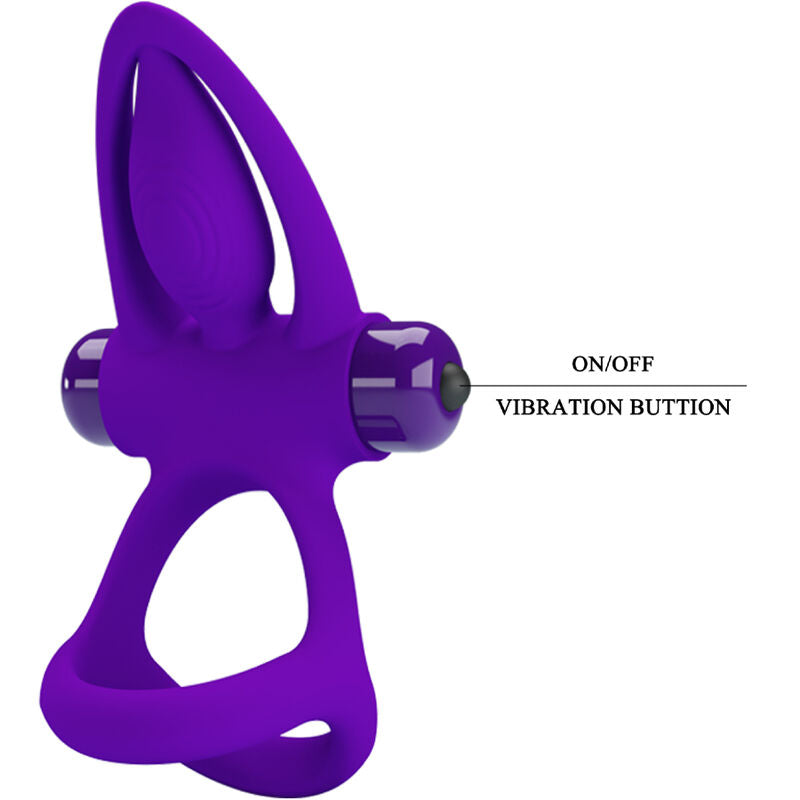 Comprar Pretty Love Anillo Vibrador Violeta – 10 Modos De Vibración Con Diseño Ergonómico-Noxtic