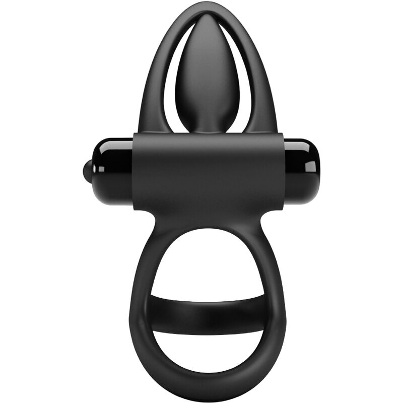 Comprar PRETTY LOVE Anillo Vibrador 10 Vibraciones Silicona Negro – Diseño Ergonómico Para Placer Compartido-Noxtic