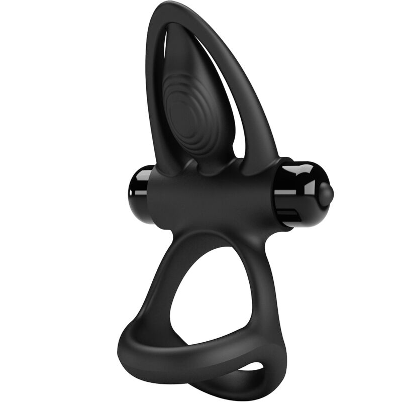 Comprar PRETTY LOVE Anillo Vibrador 10 Vibraciones Silicona Negro – Diseño Ergonómico Para Placer Compartido-Noxtic