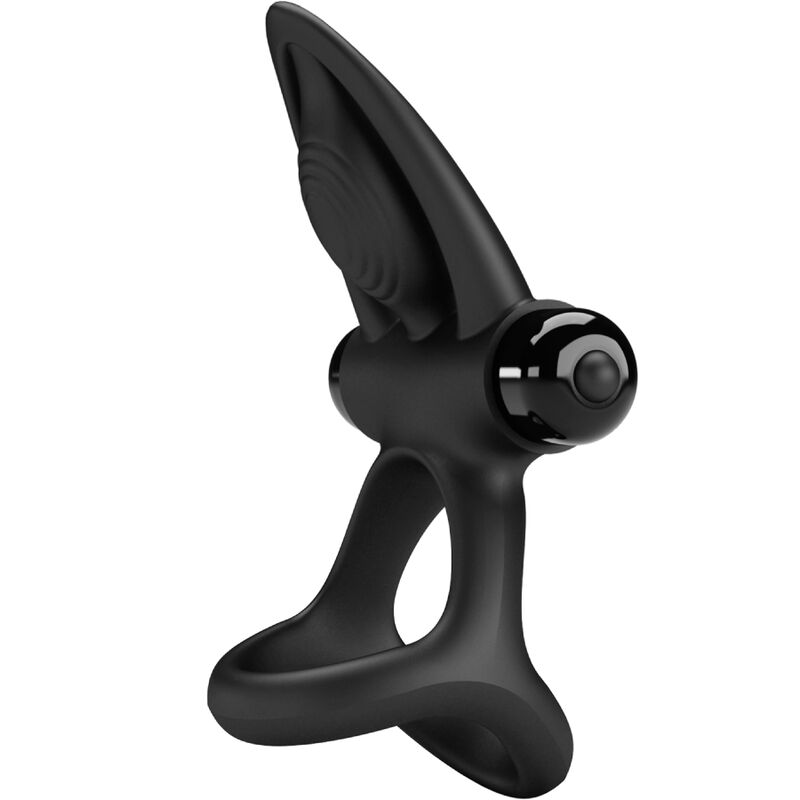 Comprar PRETTY LOVE Anillo Vibrador 10 Vibraciones Silicona Negro – Diseño Ergonómico Para Placer Compartido-Noxtic