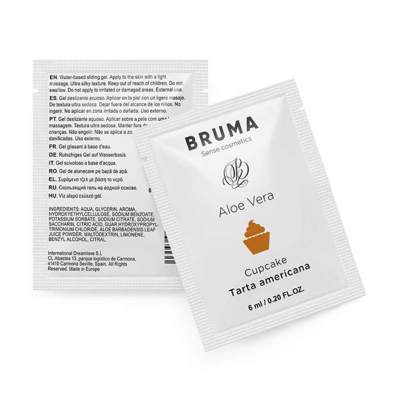 BRUMA - 6 ML GEL DESLIZANTE CON ALOE VERA SABOR A TARTA AMERICANA