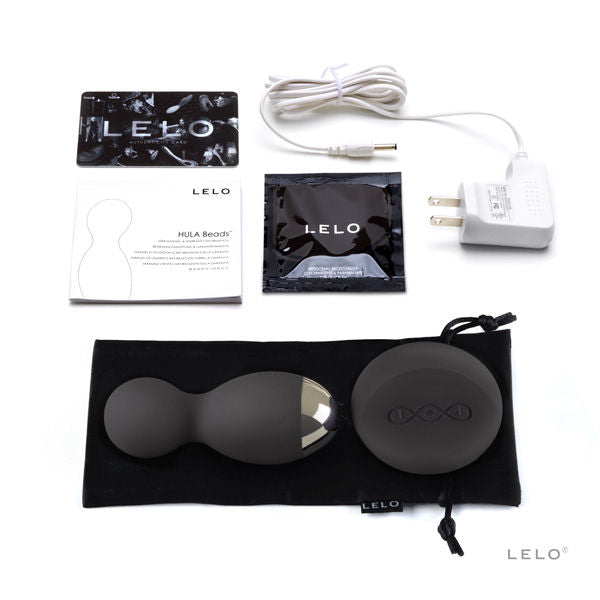 LELO Insignia Bolas Hula Negro – Esferas De Placer Con Rotación Y Vibración Simultáneas
