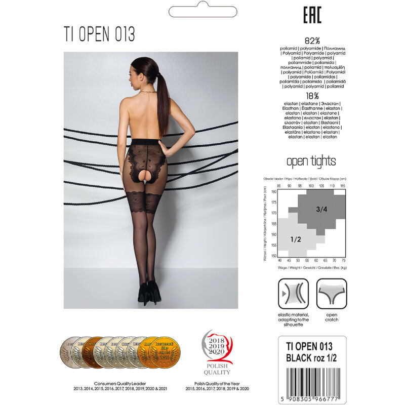 Comprar PASSION TIOPEN 013 Medias Negras 1/2 20/40 Den – Diseño Elegante Que Realza Tu Atuendo-Noxtic