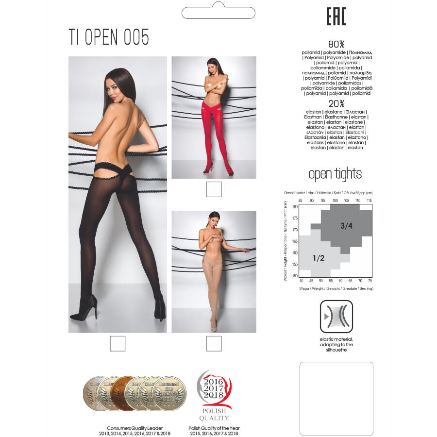 Comprar PASSION TIOPEN 005 Medias Negras 3/4 60 Den – Diseño Elegante Para Realzar Tu Figura-Noxtic