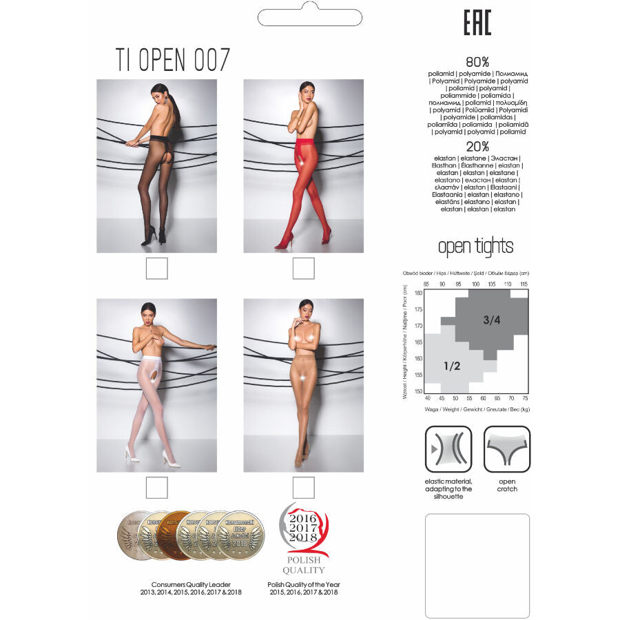 Comprar PASSION Tiopen 007 Medias Blanco 3/4 20 Den – Elegancia Con Comodidad Para Un Estilo Sofisticado-Noxtic