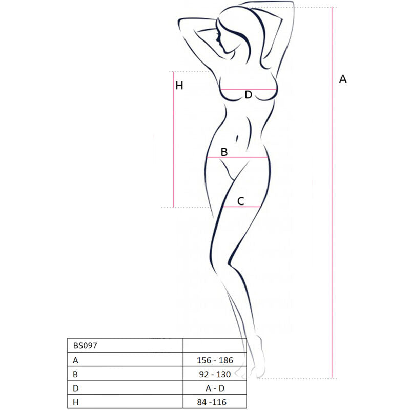 Comprar PASSION BS097 Bodystocking Negro Talla Única – Diseño Elegante Con Comodidad Superior-Noxtic