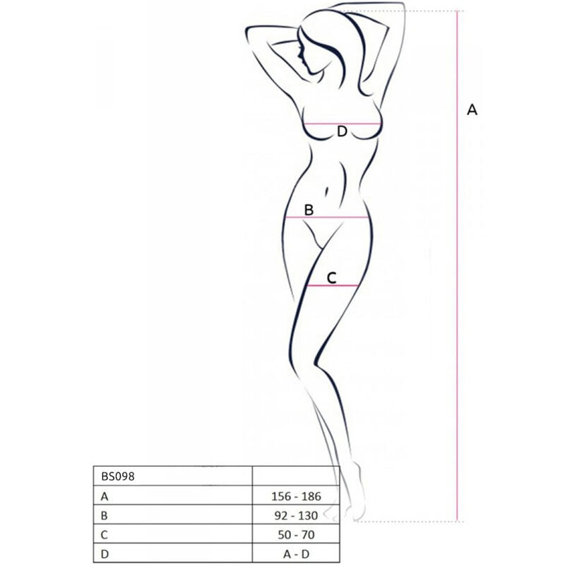Comprar PASSION BS098 Bodystocking Negro Talla Única – Diseño Elegante Para Realzar Tu Confianza-Noxtic