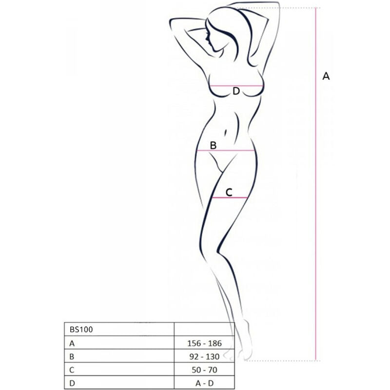 Comprar PASSION BS100 Bodystocking Negro Talla Única – Diseño Elegante Para Sensación Sofisticada-Noxtic