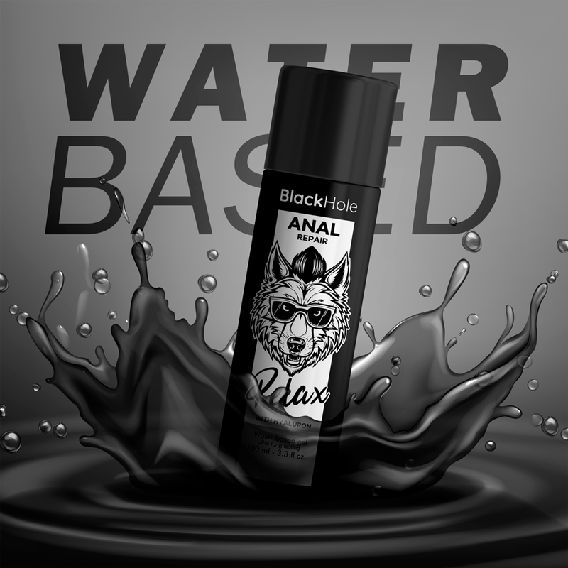 Comprar BLACK HOLE Lubricante Anal Base Agua Relax Con Hyaluron 100 ML – Hidratación Profunda Para Mayor Comodidad-Noxtic
