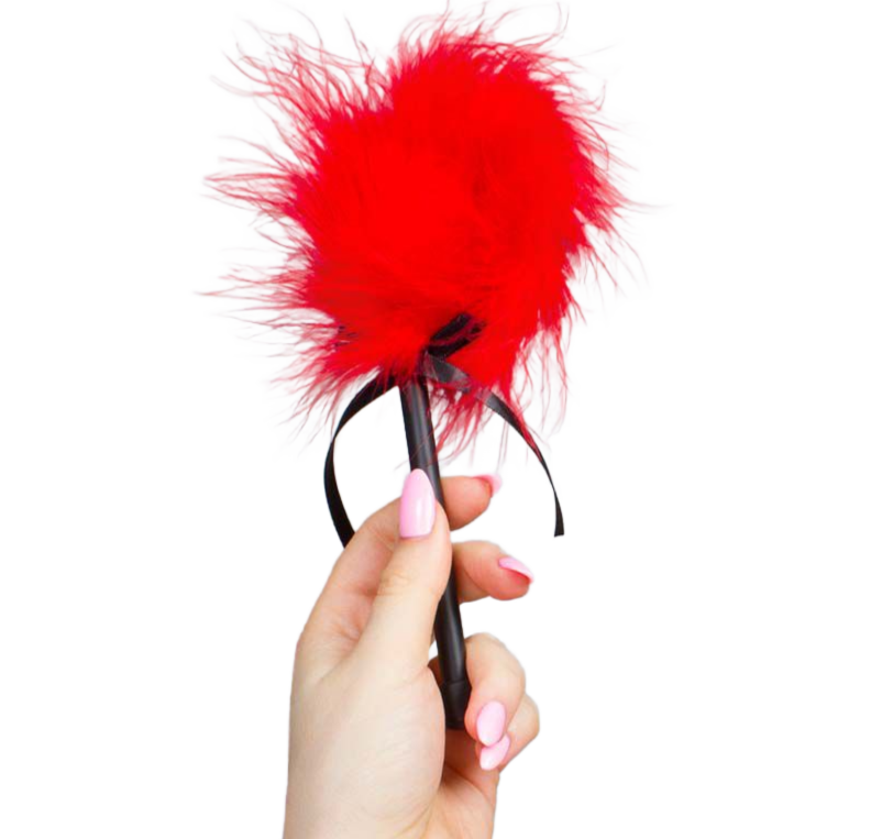 Comprar SECRETPLAY Plumero Marabú Rojo – Plumas Suaves Para Experiencias Sensuales-Noxtic