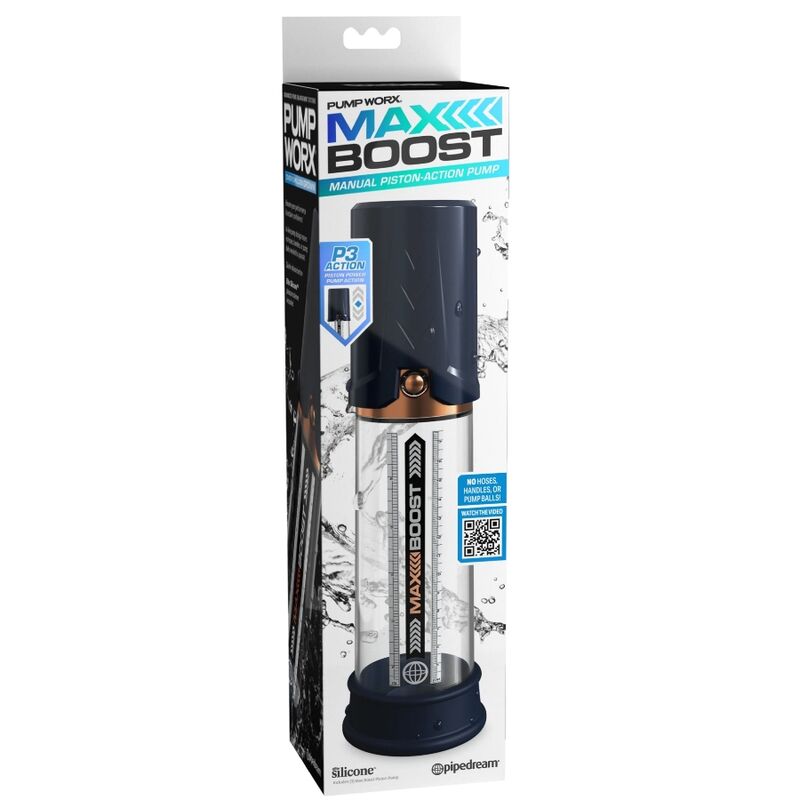 Comprar PUMP WORX Bomba De Erección Max Boost Azul – Diseño Innovador Para Mejora Del Rendimiento-Noxtic