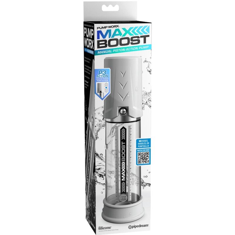 Comprar PUMP WORX Bomba De Erección Max Boost Blanco – Diseño Innovador Para Potenciar Tu Rendimiento-Noxtic