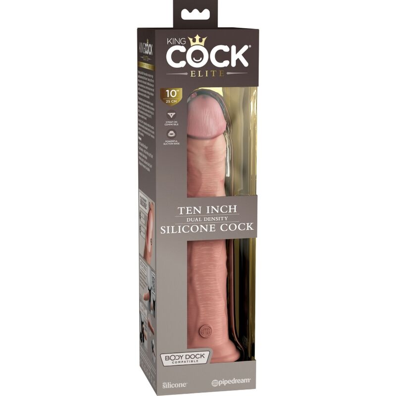 Comprar KING COCK Elite Dildo De Silicona 25.4 Cm – Diseño Ergonómico Para Placer Confortable-Noxtic