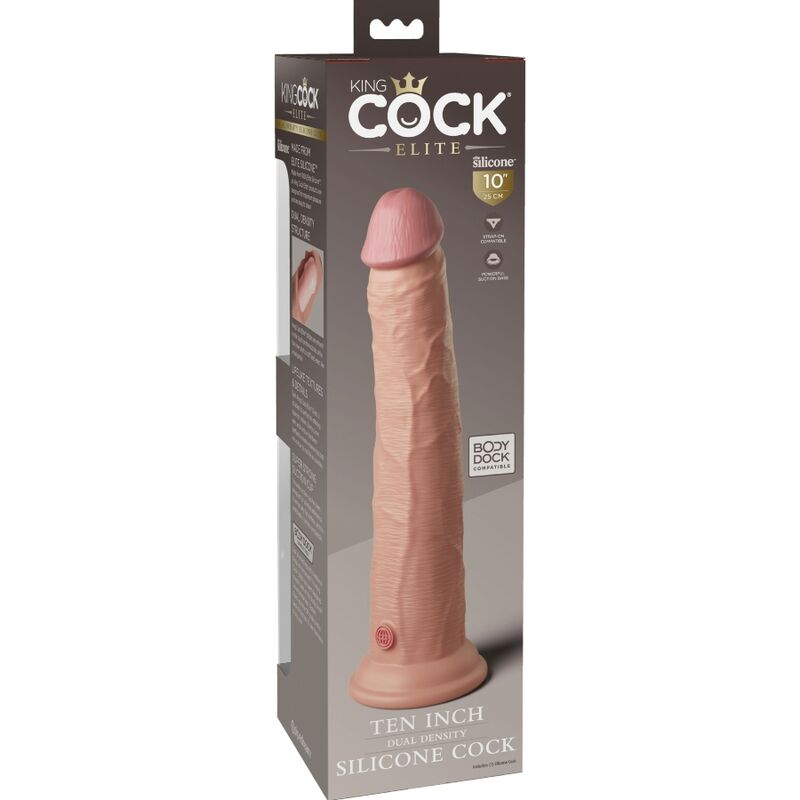 Comprar KING COCK Elite Dildo De Silicona 25.4 Cm – Diseño Ergonómico Para Placer Confortable-Noxtic