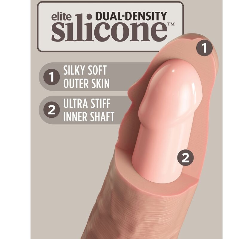 Comprar KING COCK Elite Dildo De Silicona 25.4 Cm – Diseño Ergonómico Para Placer Confortable-Noxtic