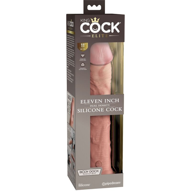 Comprar KING COCK Elite Dildo De Silicona 28 Cm – Textura Suave Y Realista Para Una Experiencia Inigualable-Noxtic