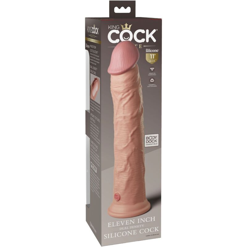 Comprar KING COCK Elite Dildo De Silicona 28 Cm – Textura Suave Y Realista Para Una Experiencia Inigualable-Noxtic