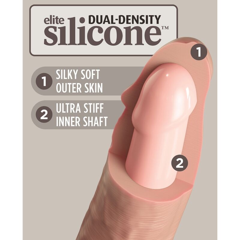 Comprar KING COCK Elite Dildo De Silicona 28 Cm – Textura Suave Y Realista Para Una Experiencia Inigualable-Noxtic