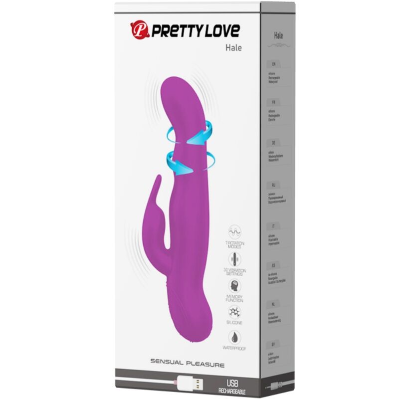 Comprar Pretty Love Hale Rotador Lila – Masajeador Ergonómico Con 7 Modos De Rotación Y 30 Modos De Vibración-Noxtic