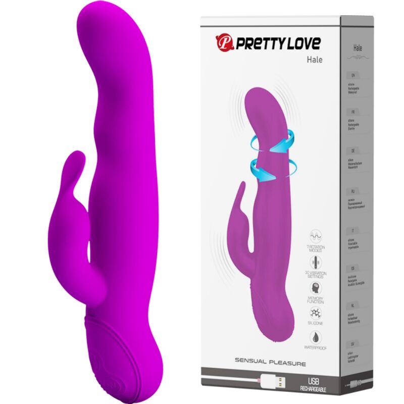 Comprar Pretty Love Hale Rotador Lila – Masajeador Ergonómico Con 7 Modos De Rotación Y 30 Modos De Vibración-Noxtic