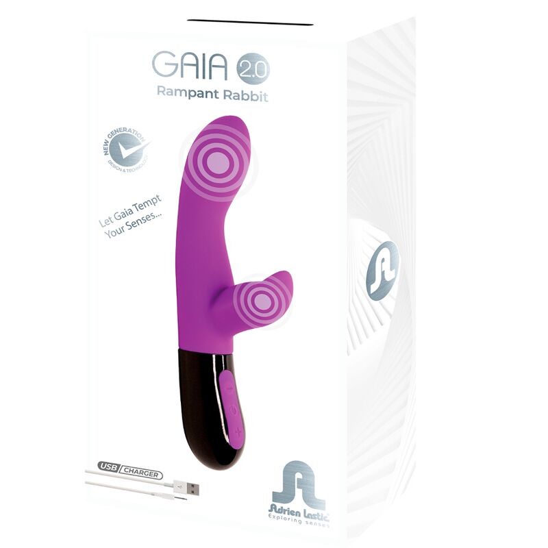 Comprar ADRIEN LASTIC Gaia 2.0 Vibrador Rabbit Violeta – Vibrador Recargable Con Diseño Ergonómico Y Silicona Médica-Noxtic