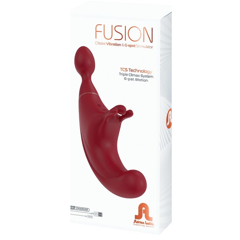 ADRIEN LASTIC Fusion Triple Estimulador Rojo – Diseño Innovador Para Bienestar Sensorial