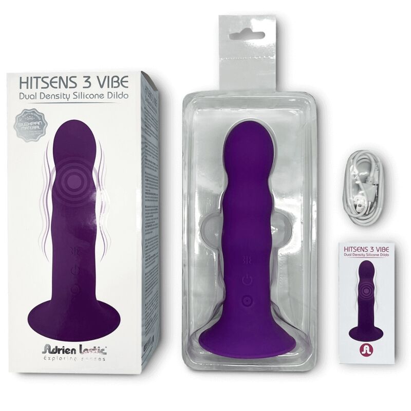 Comprar ADRIEN LASTIC Hitsens Vibe 3 Violeta – Dildo De Silicona Con Doble Densidad Para Placer Inigualable-Noxtic
