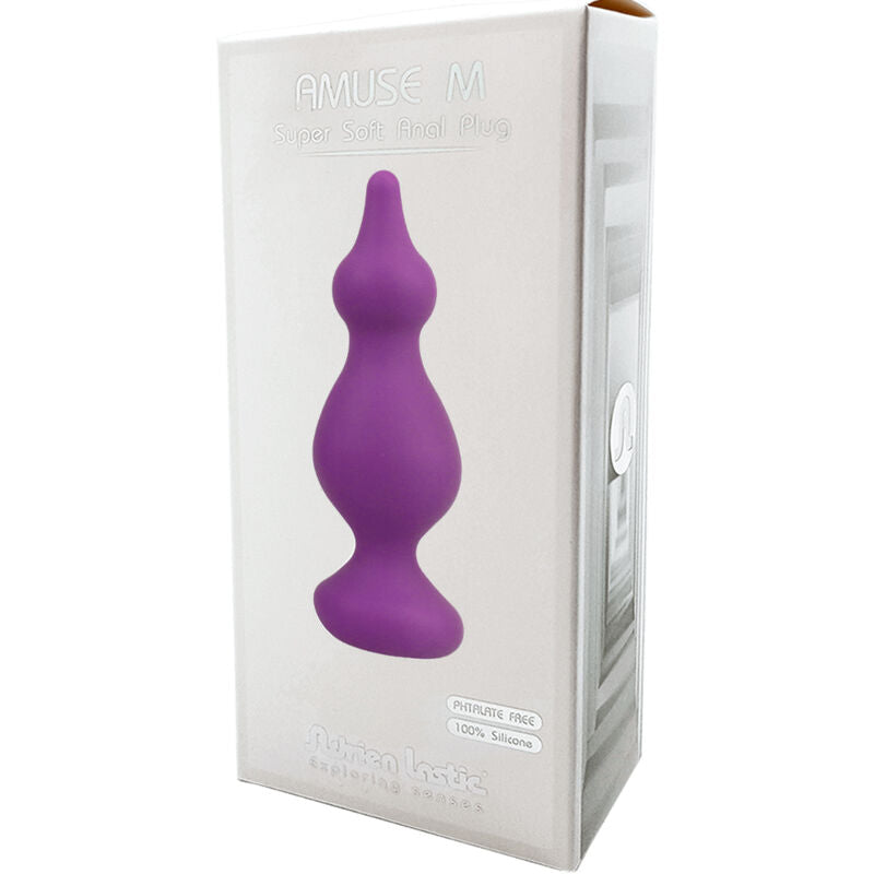Comprar ADRIEN LASTIC Amuse Plug Anal Violeta Talla M – Silicona Médica Con Tacto Suave De Terciopelo-Noxtic