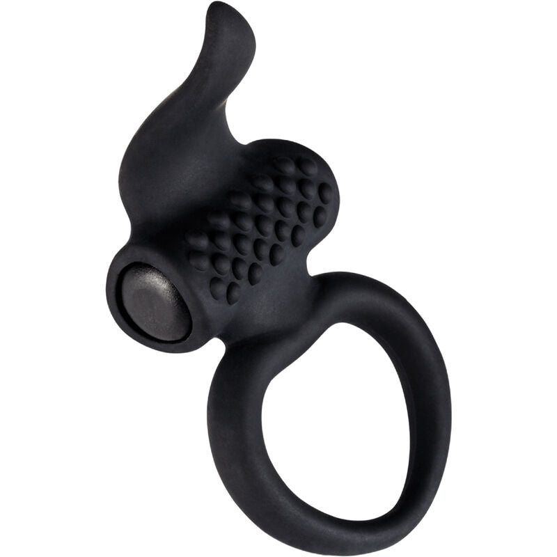 Comprar ADRIEN LASTIC Lingus Anillo Vibrador Negro – Estimulador Con Diseño Innovador Para Placer Compartido-Noxtic