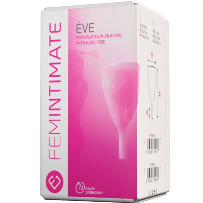 Coppetta mestruale FEMINTIMATE EVE taglia S – Silicone ipoallergenico per il comfort quotidiano