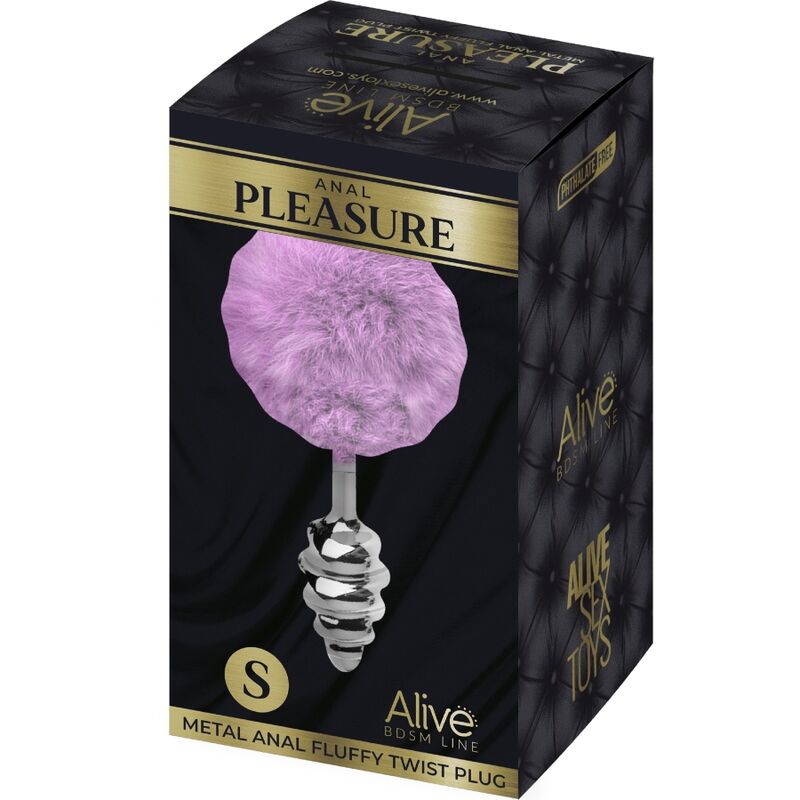 Comprar ALIVE Anal Pleasure Plug Espiral Violeta Talla S – Diseño Elegante En Metal Para Exploración Intima-Noxtic
