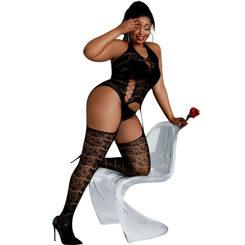 Comprar MOONLIGHT Modelo 2 Bodystocking Negro Talla Única – Diseño Elegante Para Sensación Confortable-Noxtic