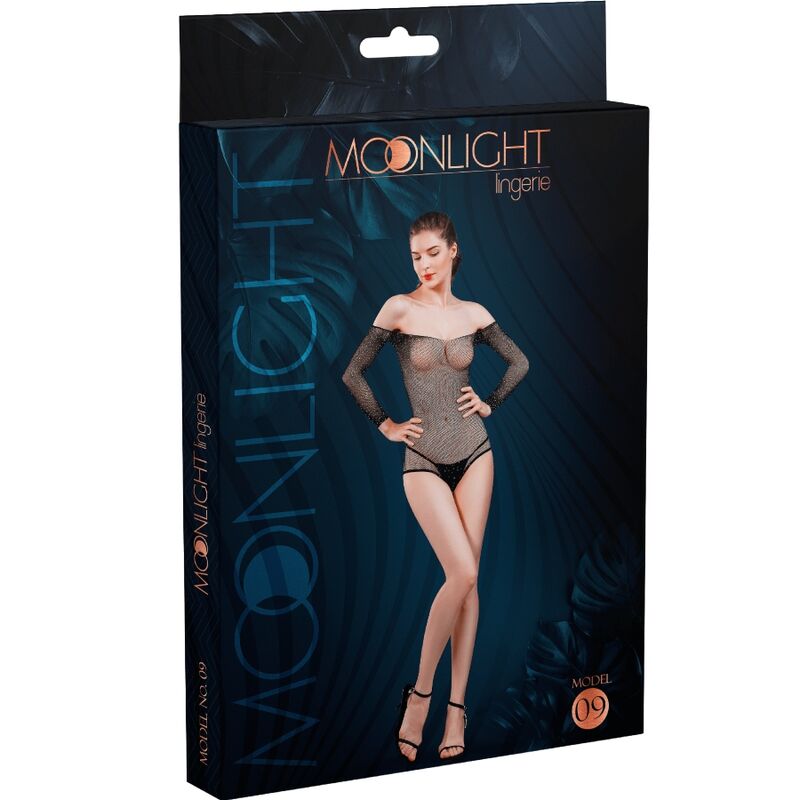 Comprar MOONLIGHT Modelo 9 Body Negro Talla Única – Lencería Elegante Con Diseño Que Realza la Sensualidad-Noxtic