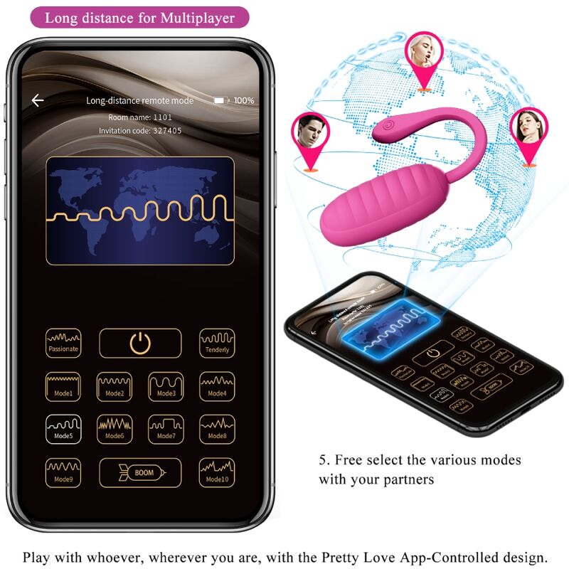 Comprar PRETTY LOVE Catalina Huevo Vibrador Recargable Rosa – Diseño Elegante Con Funcionamiento Silencioso-Noxtic