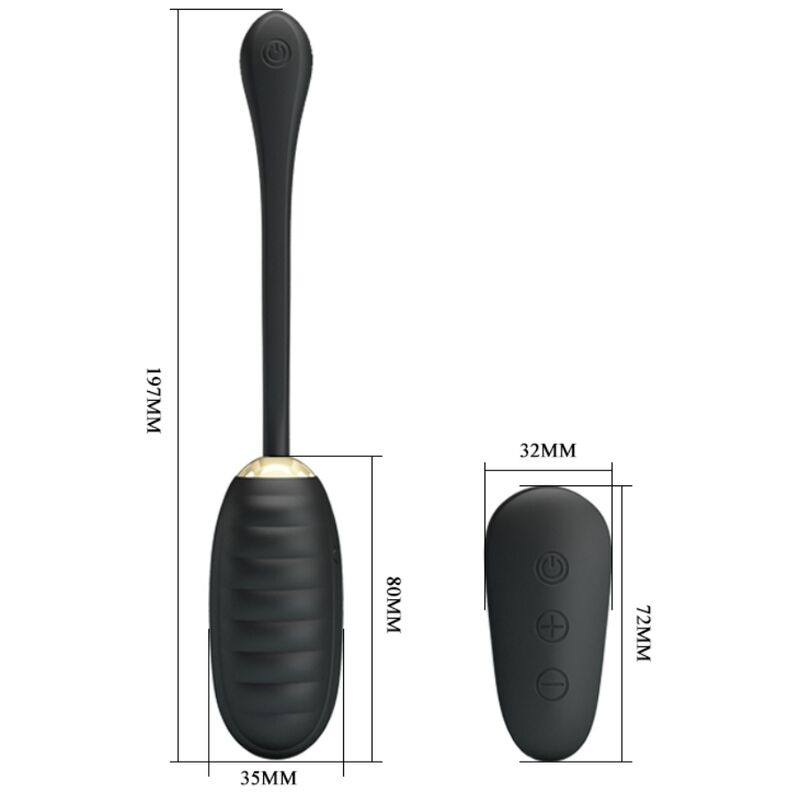 Comprar Pretty Love Doreen Huevo Vibrador Recargable Negro – Diseño Elegante Con Control Remoto Para Libertad Sensorial-Noxtic