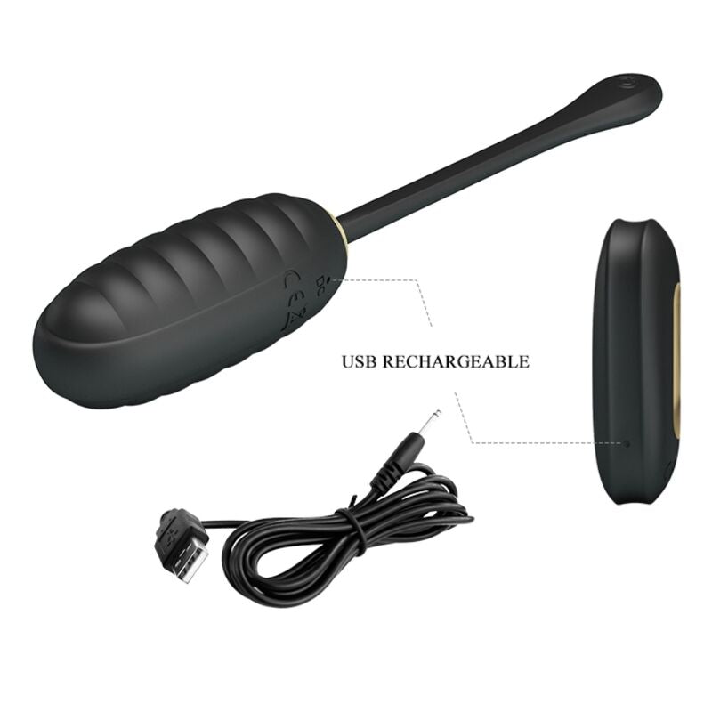 Comprar Pretty Love Doreen Huevo Vibrador Recargable Negro – Diseño Elegante Con Control Remoto Para Libertad Sensorial-Noxtic