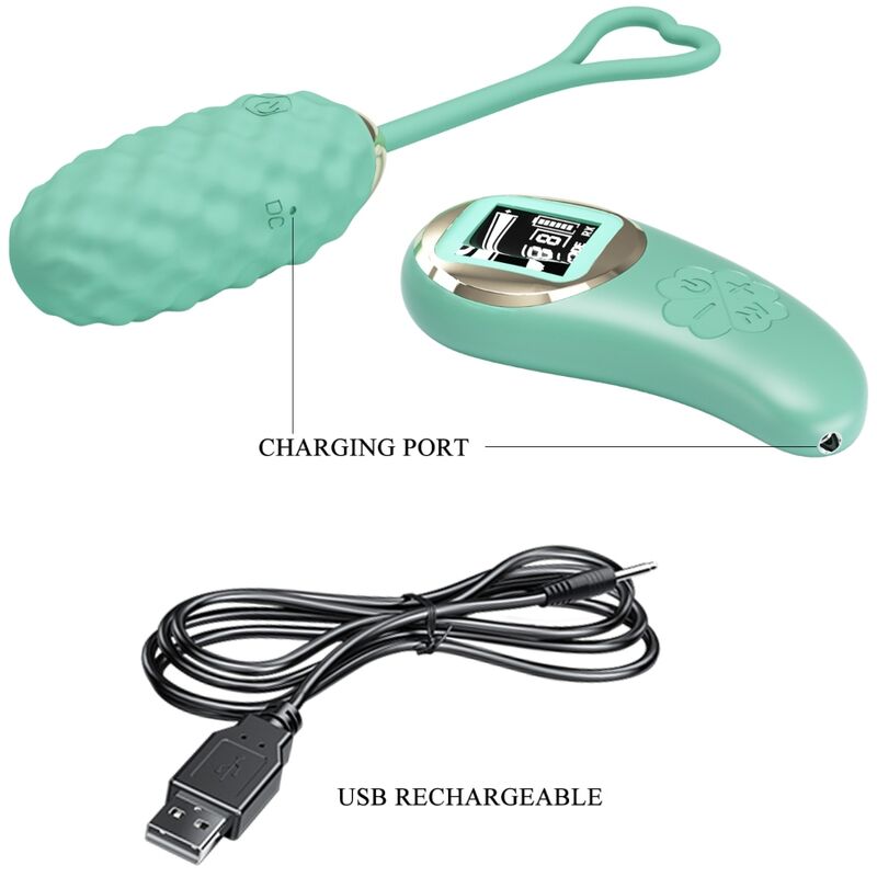 Comprar Pretty Love Vivian Huevo Vibrador Verde – Juguete Erótico Con Control Remoto Para Experiencia Sensorial Única-Noxtic