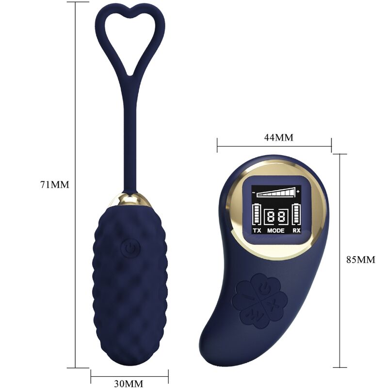 Comprar PRETTY LOVE Huevo Vibrador Control Remoto Azul – Silicona Médica Hipoalergénica Para Placer Seguro-Noxtic
