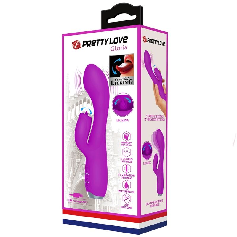 Comprar PRETTY LOVE Gloria Vibrador Conejo Recargable – Diseño Elegante Con Material Suave e Impermeable-Noxtic