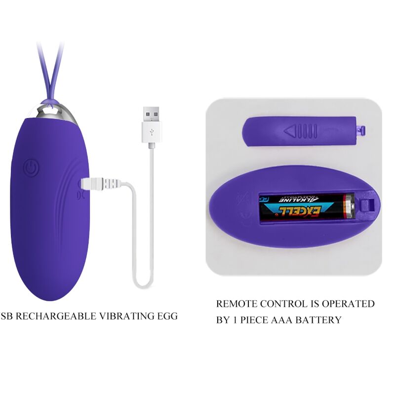 Comprar Pretty Love Jenny Huevo Vibrador Violeta – Vibrador Recargable Con 12 Ajustes De Vibración-Noxtic