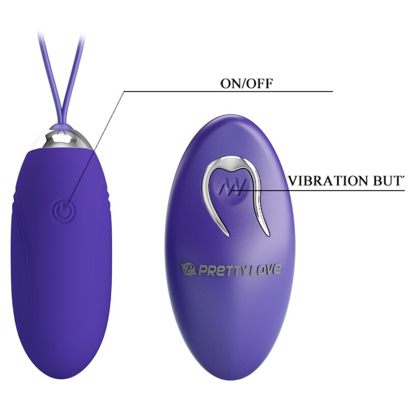 Comprar Pretty Love Jenny Huevo Vibrador Violeta – Vibrador Recargable Con 12 Ajustes De Vibración-Noxtic