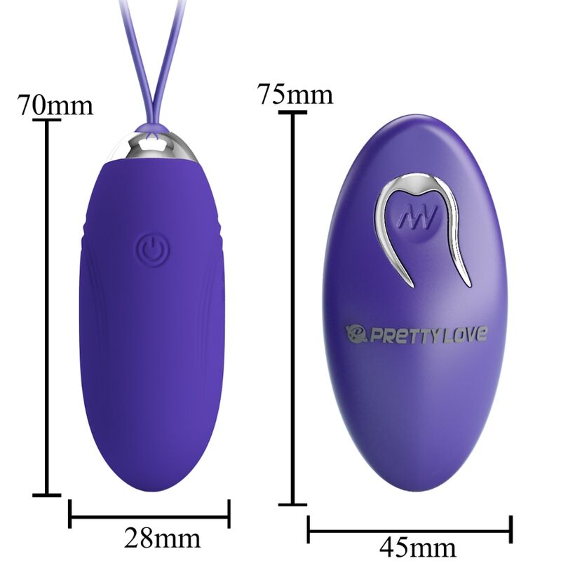 Comprar Pretty Love Jenny Huevo Vibrador Violeta – Vibrador Recargable Con 12 Ajustes De Vibración-Noxtic