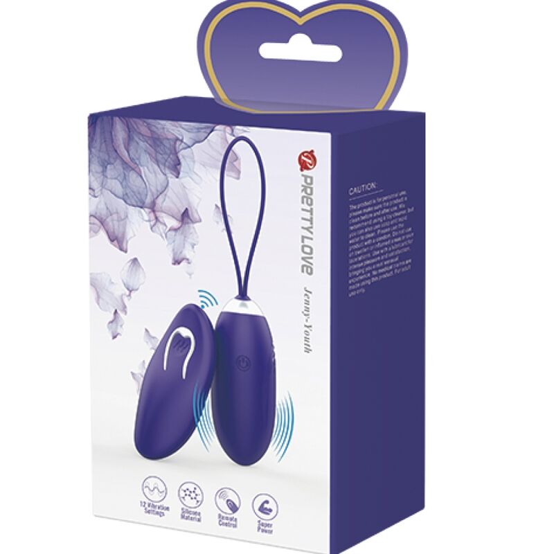 Comprar Pretty Love Jenny Huevo Vibrador Violeta – Vibrador Recargable Con 12 Ajustes De Vibración-Noxtic