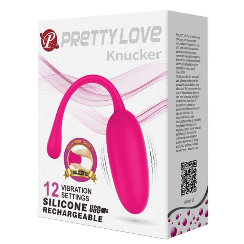 Comprar Pretty Love Knucker Huevo Vibrador Recargable Rosa – 12 Funciones Vibratorias Para Placer Personalizado-Noxtic